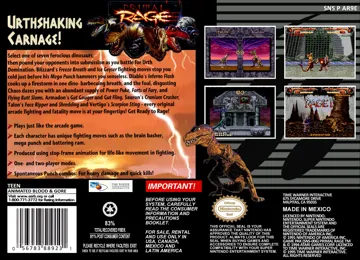 Primal Rage (USA) (Beta) box cover back